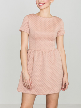 Плаття коротке літнє жіноче Lenitif K147 XL Рожеве (5902194308663)