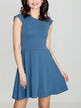 Плаття коротке літнє жіноче Lenitif K162 XL Синє (5902194306980)