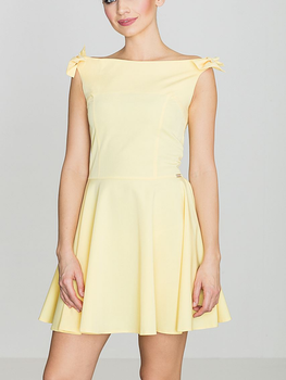 Плаття коротке літнє жіноче Lenitif K170 L Жовте (5902194307291)