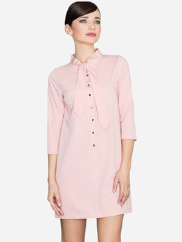 Sukienka koszulowa damska mini Lenitif K369 XL Różowa (5902194330176)