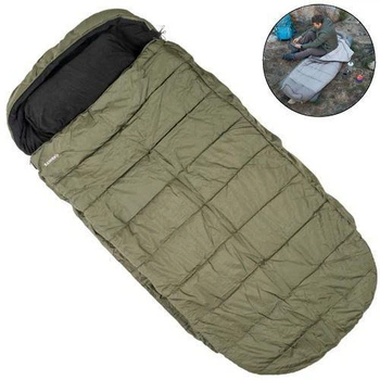 Спальный мешок одеяло с капюшоном Ranger 5 Season. Brown. 220x95см. -25/-5°C. Кемпинговый спальник Рейнджер RA_5516.