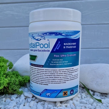 Коагулянт (флокулянт) против мутности в воде Crystal Pool Floc Ultra Granules 1 кг в гранулах (05301)