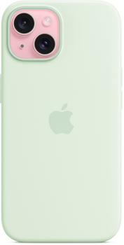 Etui Apple MagSafe Silicone Case dla iPhone 15 Soft Mint (MWNC3)