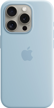 Панель Apple MagSafe Silicone Case для Apple iPhone 15 Pro Light Blue (MWNM3)