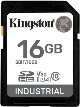 Karta pamięci Kingston SDHC 16GB Industrial Class 10 UHS-I U3 V30 A1 (SDIT/16GB)