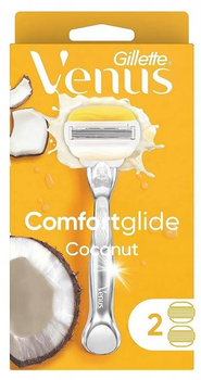 Бритва жіноча Gillette Venus 5 Comfort Glide Coconut з 2 змінними картриджами (7702018570607)