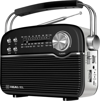 Портативный радиоприёмник Real-El X-545 Черный (EL121800005)
