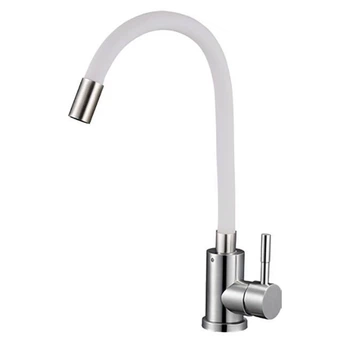 Смеситель для кухни Solone EZA4-F090GY, кухонный смеситель с гибким серым гусаком