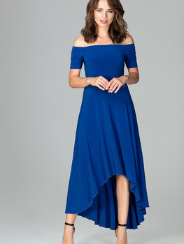 Плаття довге літнє жіноче Lenitif K485 S Синє (5902194353649)