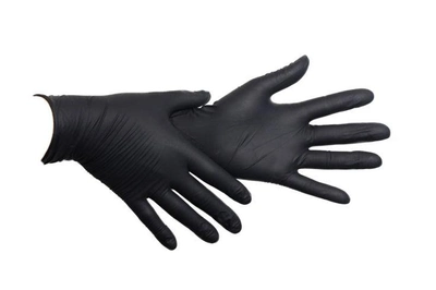 Вінілові рукавички без пудри Safetouch Чорні, 50 пар в уп. розмір M