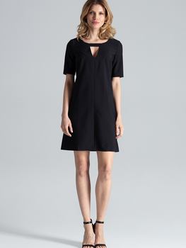 Плаття коротке літнє жіноче Figl M634 XL Чорне (5902194360081)