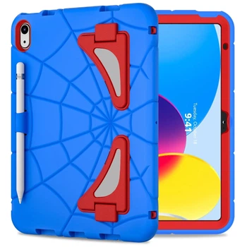 Чехол STR Spider Apple iPad 11" 2025 (A16) детский с подставками Spiderman Blue/Red