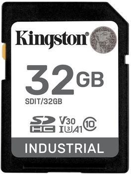 Карта памяти Kingston SDHC 32GB Industrial Class 10 UHS-I U3 V30 А1 (SDIT/32GB)