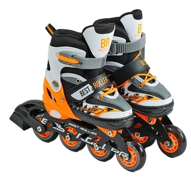 Роликовые коньки Best Roller. Размер 30-33: 17-18.5 см, светящиеся PU колёса. Orange (151222)