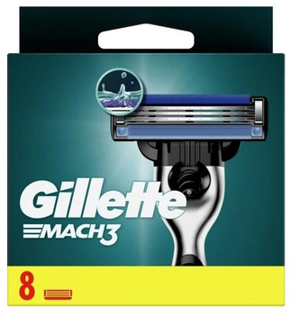 Змінні картриджі для бритви Gillette Mach3 8 шт (8001090422576)