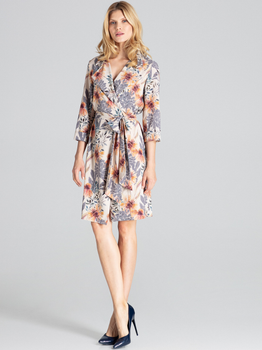 Плаття на запах коротке літнє жіноче Figl M680 L Різнокольорове (5902194371834)