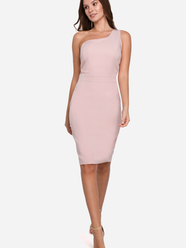 Плаття міді літнє жіноче Makover K003 XL Світло-рожеве (5903068457579)