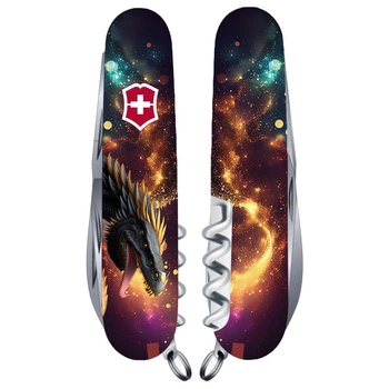 Складаний швейцарський ніж Victorinox Huntsman Red - Black Dragon 15 in 1 Vx13713.3_Z3220p