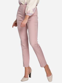 Spodnie slim fit damskie Makover K093 M Różowe (5903887621403)