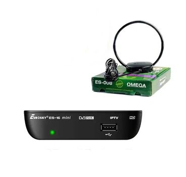 Комплект Т2 Тюнер EUROSKY ES-16 mini + антенна Eurosky OMEGA