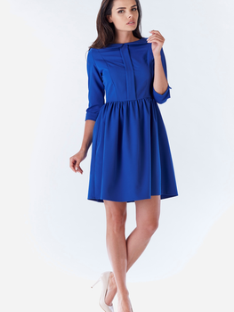 Sukienka trapezowa damska mini Awama A183 L Niebieska (5902360590281)