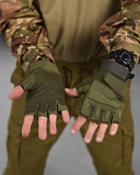 Перчатки тактические беспалые E302 Sand olive ВТ6001 XL
