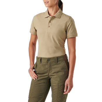 Футболка женская поло 5.11 Tactical Women's Utility Short Sleeve Polo L Silver Tan