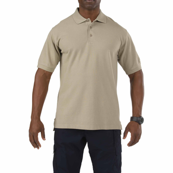 Футболка Поло тактическая с коротким рукавом 5.11 Tactical Professional Polo - Short Sleeve XL Silver Tan