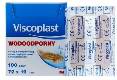 Wodoodporny plaster 3M Viscoplast Water 72 x 19 mm 100 szt (5902658380242)