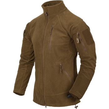 Куртка тактическая Helikon-Tex Флисовая на замке L Койот ALPHA TACTICAL JACKET - GRID FLEECE COYOTE (BL-ALT-FG-11-B05-L)