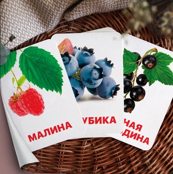 Картки Домана ''Ягоди'' російською мовою, у наборі 16 карток