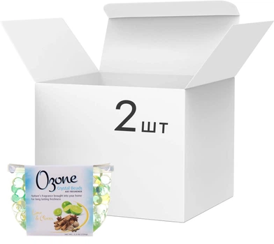 Упаковка освіжувачів повітря кристалічний на основі гелю Ozone Crystal Beads Лайм і гвоздика 150 г х 2 шт (4820019801636)