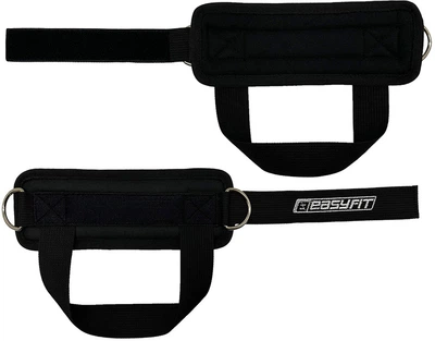 Манжета для тяги на липучці EasyFit R11 EF-LGSTR-11 з п'ятою для тренажера Бубновського Чорна (56003168)