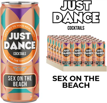 Упаковка слабоалкогольного напитка Just Dance Sex on the beach 7% 0.33 л х 24 шт (4820229039324)