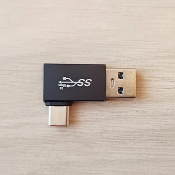 Переходник адаптер угловой Type С - USB 3.1 (M/M) eXpert Type-10 Metal (48716)