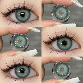 Цветные контактные линзы светло голубые с ободком Wusu Blue Eyeshare