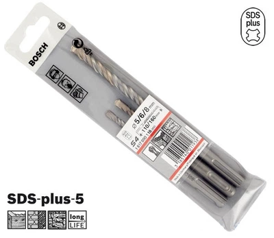 Набор сверл по бетону Bosch SDS-plus-5, 3 шт. ø5/6/8 мм (1617000118)