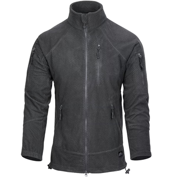 Куртка тактична Helikon-Tex Флісова на замку L Сіра ALPHA TACTICAL JACKET - GRID FLEECE L SHADOW GREY (BL-ALT-FG-35-B05-L)