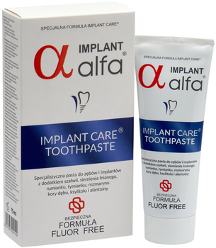 Pasta do zębów i implantów Atos Alfa Implant Specjalna pielęgnująca 75 ml (5907437022122)