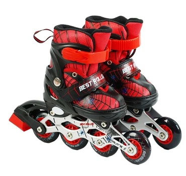 Роликовые коньки Best Roller. Размер 26-28: 15-16.5 см, светящиеся PU колёса. Red (153147)