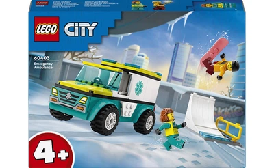 Конструктор Lego City Карета швидкої допомоги та сноубордист, 79 деталей 60403