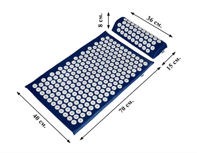 Аппликатор Кузнецова (валик+коврик) Eko-Max №10-20574 темно-синий (40х70см)