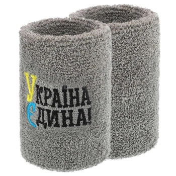 Напульсники спортивные махровые Україна Єдина для тренировок баскетбола SP-Sport 9279 2шт Grey