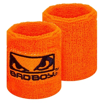 Напульсники спортивные махровые для тренировок бега баскетбола Bad Boy 5762 2шт Orange