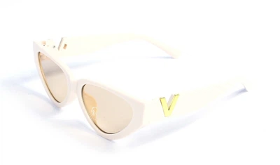 Жіночі сонцезахисні окуляри No Brand 1282-beige Бежевий (o4ki-13336)