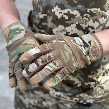 Сенсорні Рукавиці Helikon-Tex Range Hard з синтетичної замші та петлями для підвішування мультикам розмір XL