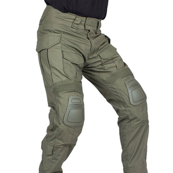 Мужские брюки G3 с наколенниками / Штаны рип-стоп с тефлоновым покрытием олива размер 2XL