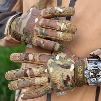 Противоударные Перчатки Mechanix M-Pact со вставками TrekDry и петлями под карабин мультикам размер 2XL