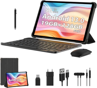 Планшет 10.1" Full HD LNMBBS S103 19/128Gb 8 ядер Android 13 8000 mAh Серый