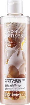 Крем-гель для душу "Білий персик і ваніль" - Avon Senses White Peach and Vanilla 250ml (885812-50539)